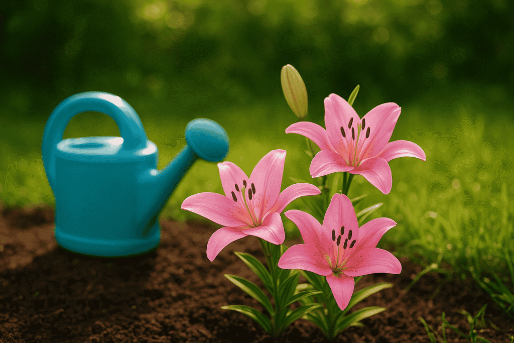 Watering, Soil, and Sunlight Needs of Pink Lillies